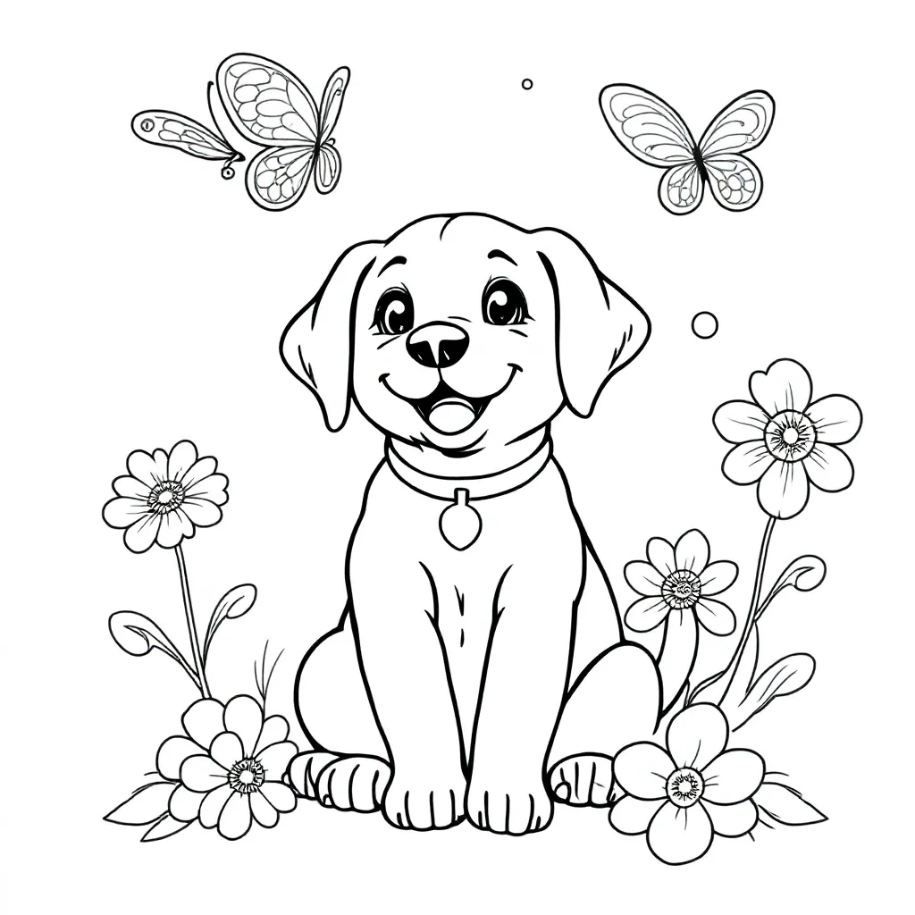 labrador puppy Lucy kleurplaat