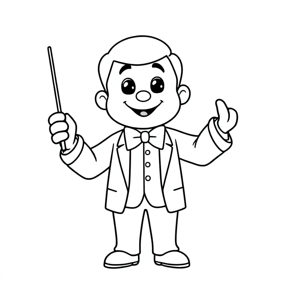 Dirigent kleurplaten voorbeeld