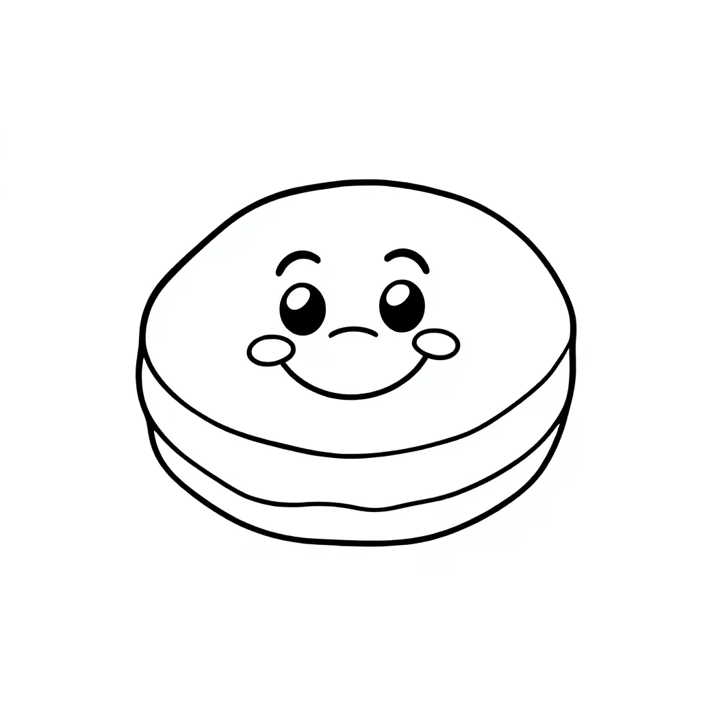 pancake coloring page for children