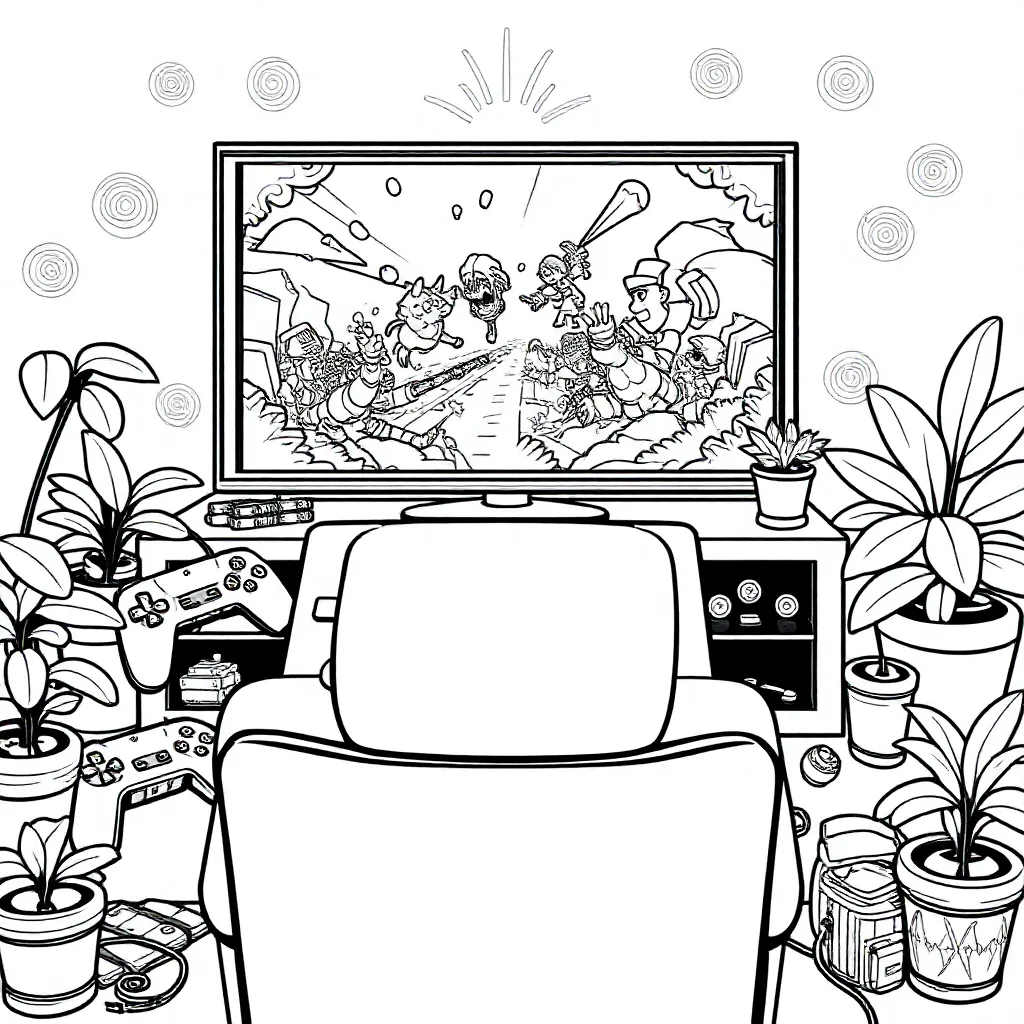 Play station kleurplaat voor kinderen