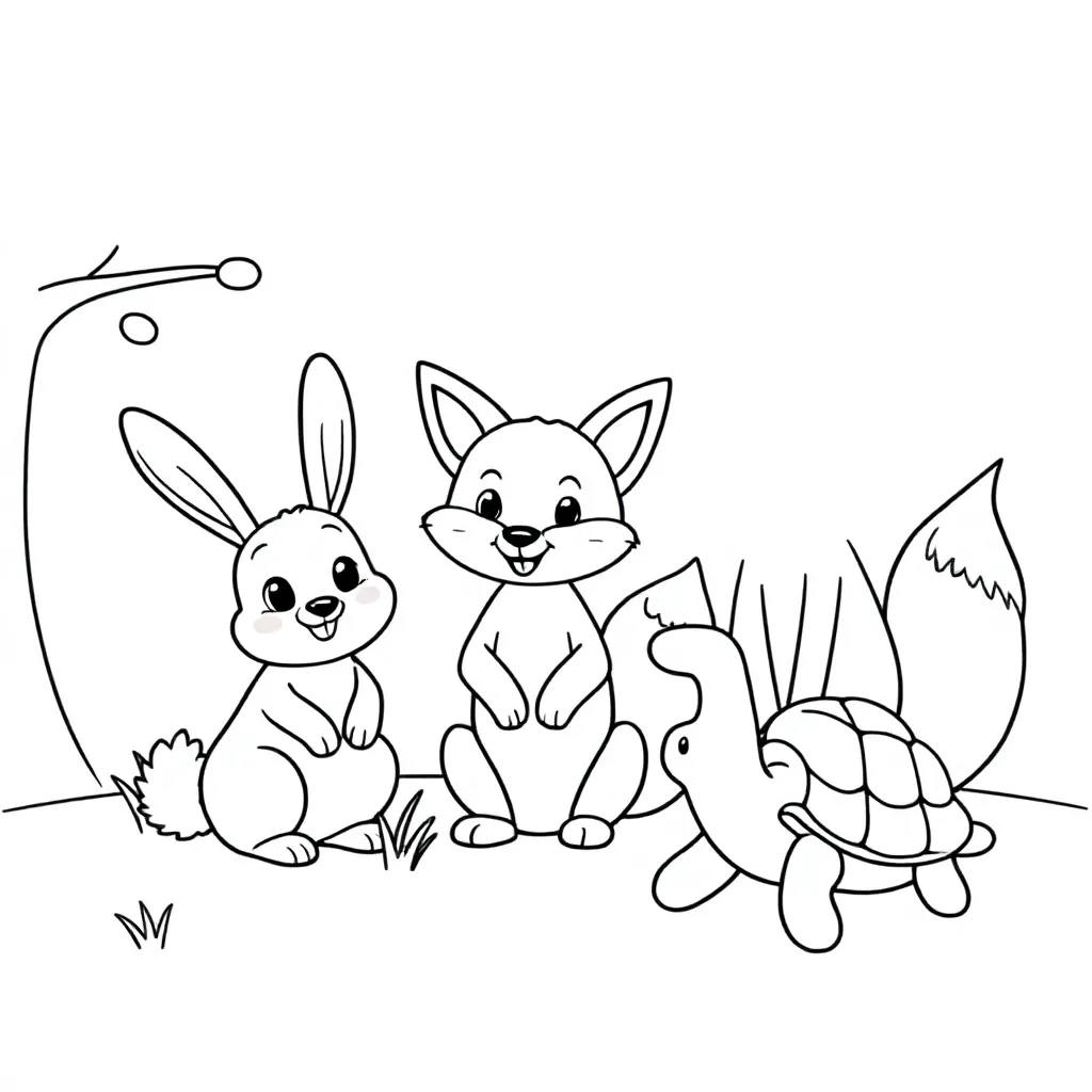 dieren kleurplaat voor kinderen