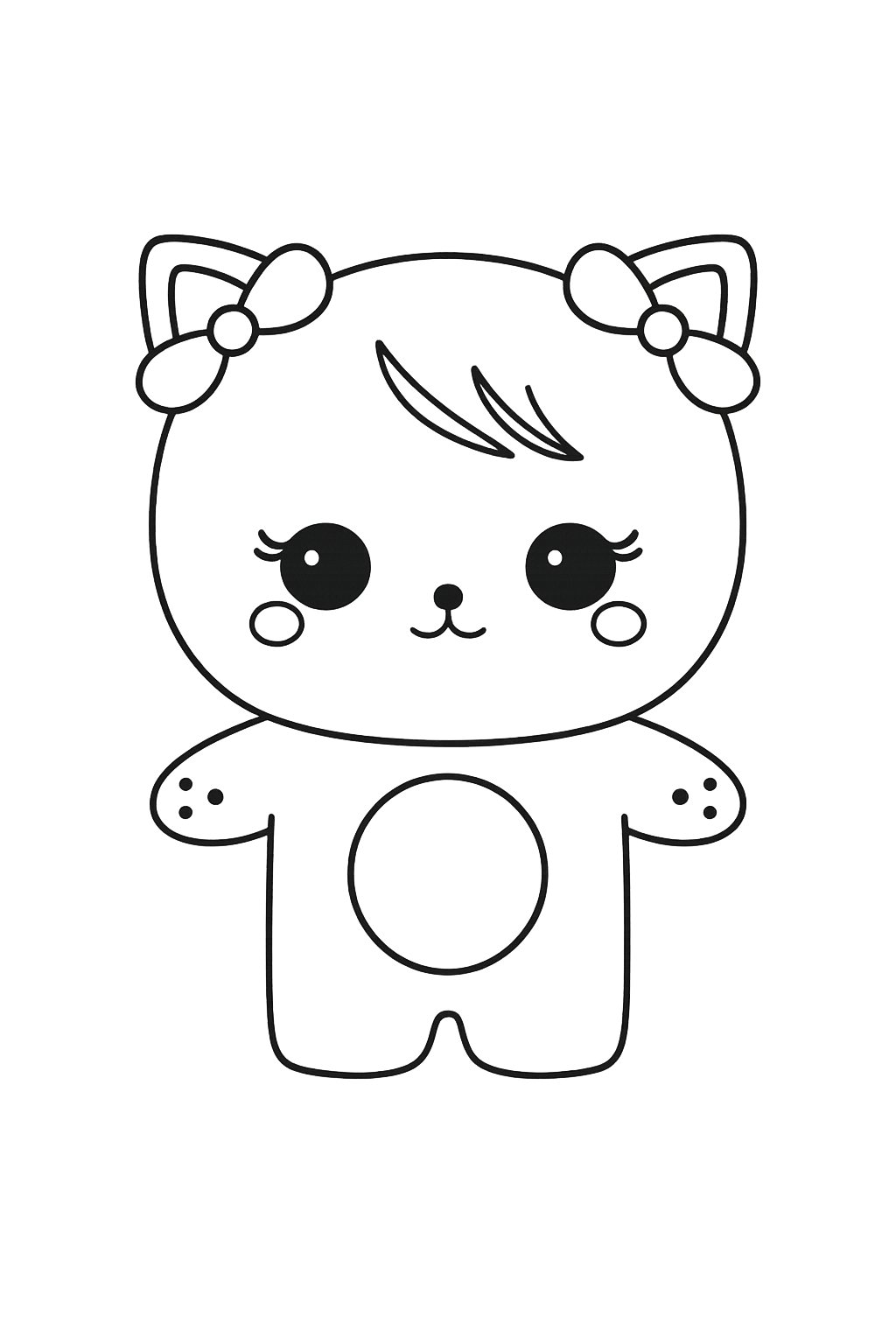 Kleurplaat van blackpink plush rose, variant 2