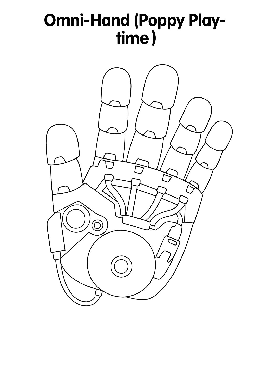 Kleurplaat van omni-hand (poppy playtime), variant 3