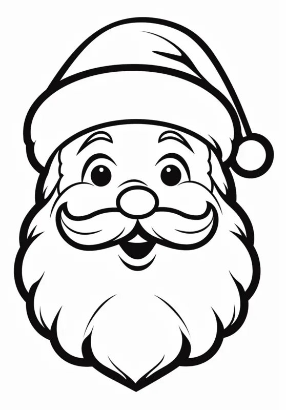 Vrolijke Kerstman coloring page for children