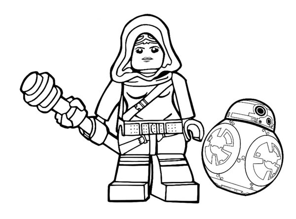 Figura de acción de Lego Star Wars coloring page for children