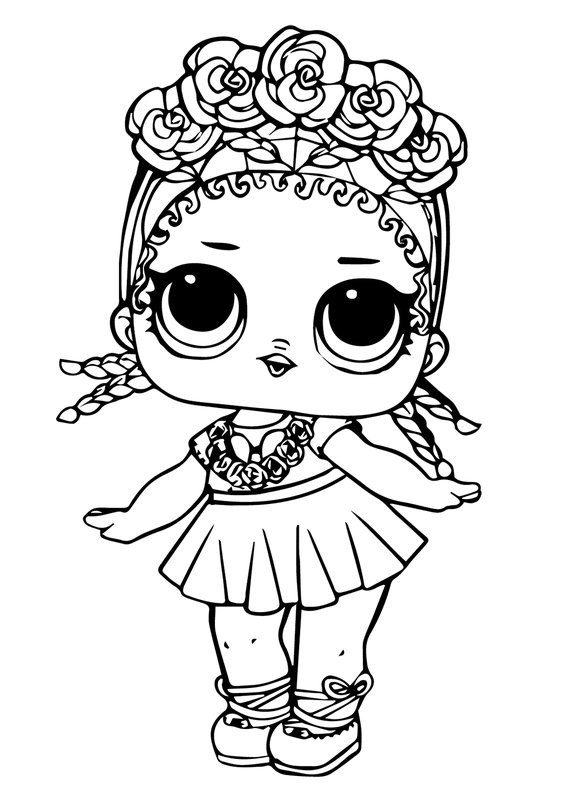 Coloring Page L.O.L. Surprise!  Muneca Coco QT