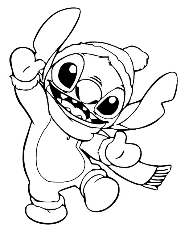 Coloring Page Winter Stitch Set