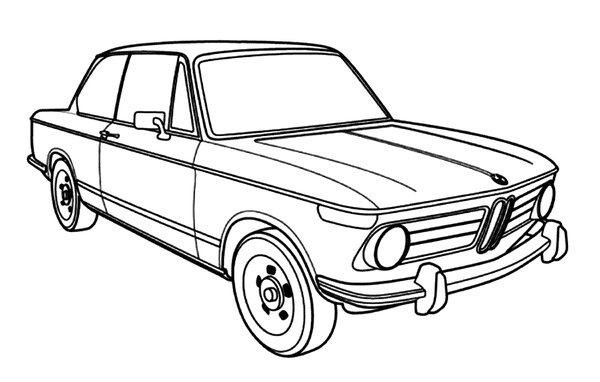 Coches Antiguos Bmw coloring page for children
