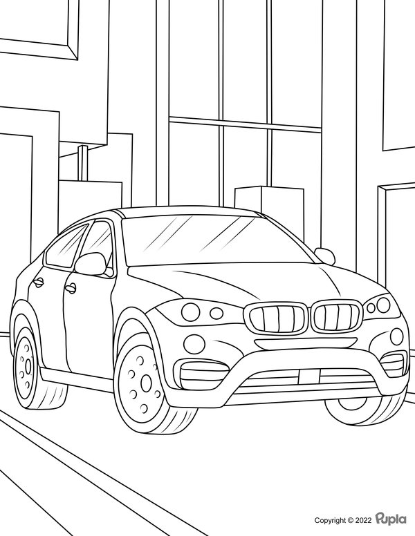 Coches Bmw coloring page for children