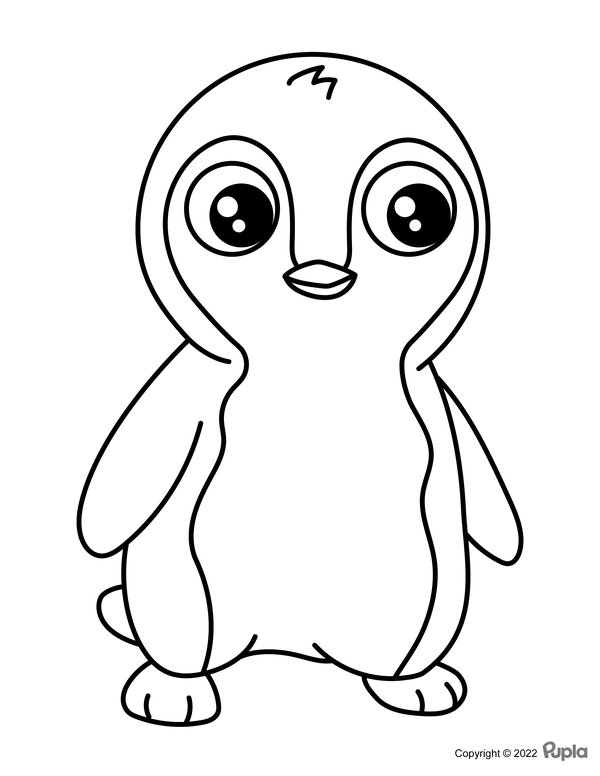 Penguin Coloring Page - Easy & Beautiful