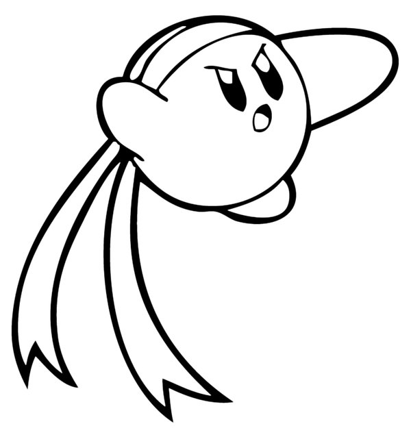 Kirby Coloring Page - A Ninja