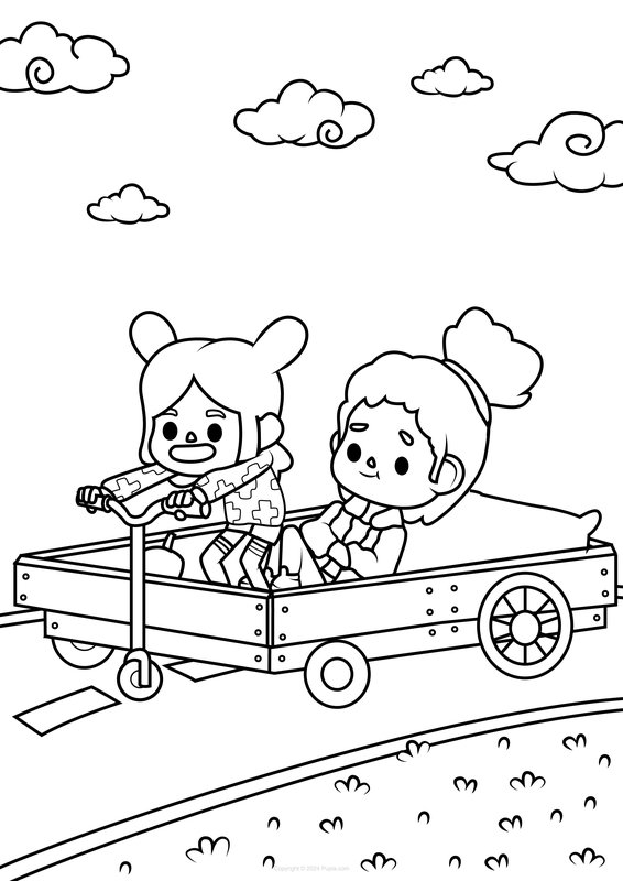 Coloring Page Toca Boca Amigos Playing