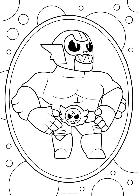 Brawl Stars El Primo coloring page for children