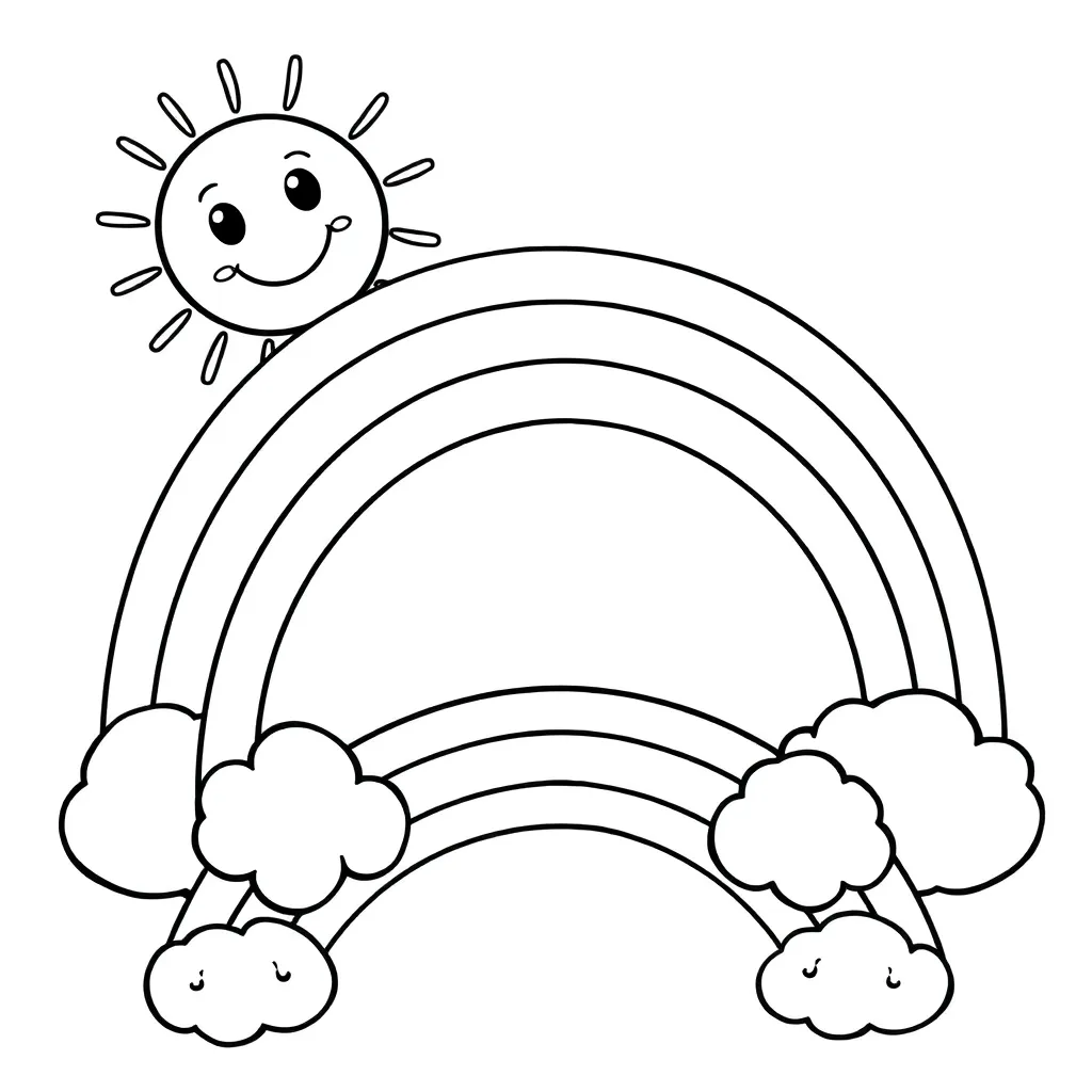 Regenboog Kleurplaten coloring page for children