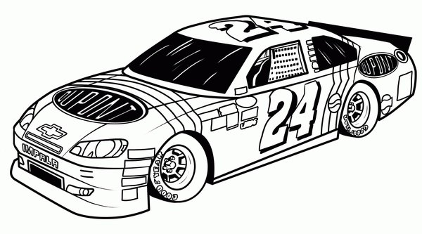 Coloring Page Voiture De Course Nascar