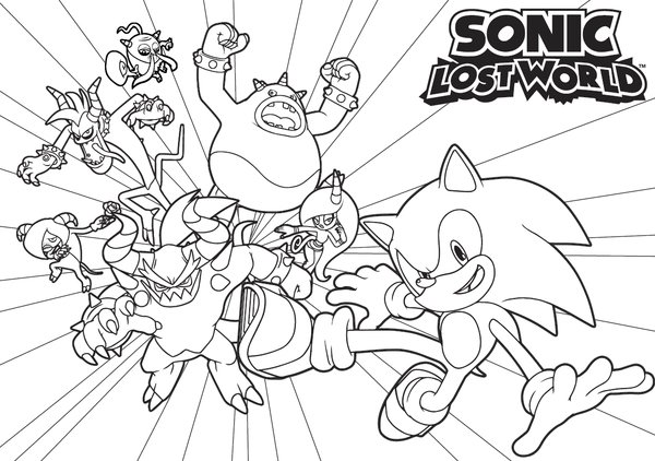 Sonic The Lost World Coloring Page