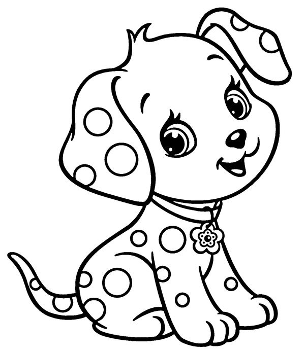 Doggy Dotted Coloring Page
