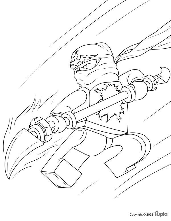 Coloring Page Sauter Ninjago With The Sword