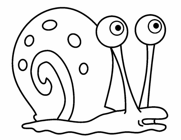 Coloring page SpongeBob Gary the Snail