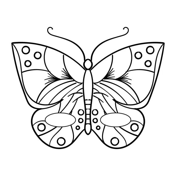Butterfly Coloring Page with Circles