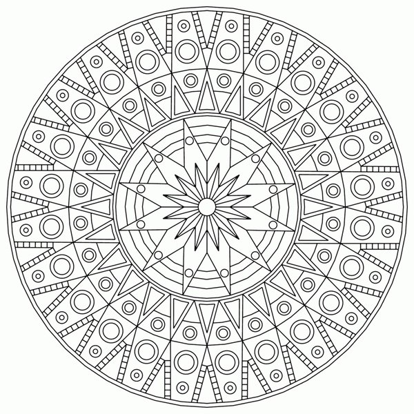 Mandala Coloring Page for Adults