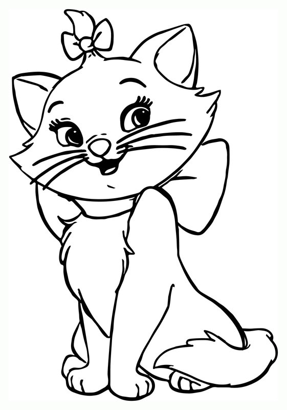 Coloring page Katze Aristocats Marie
