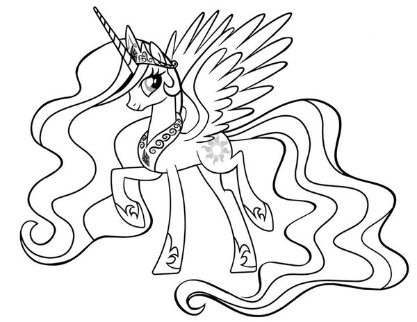 My Little Pony Princess Celestia Coloring Page
