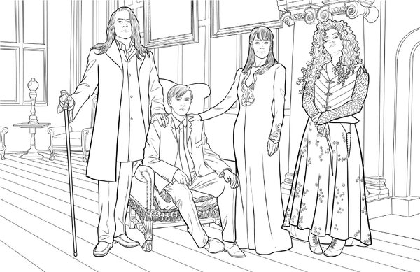 Harry Potter Haus Slytherin coloring page for children