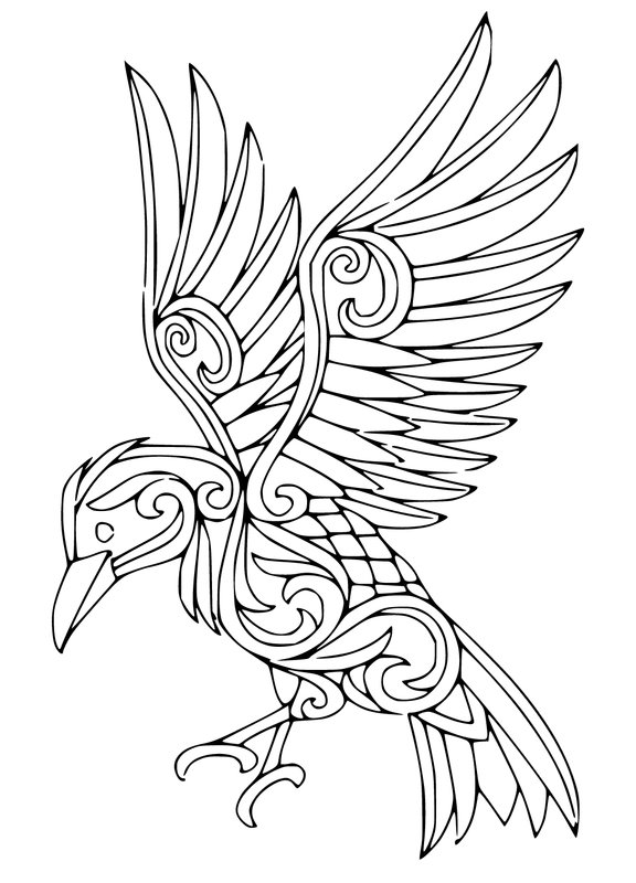 Fantasy Bird Coloring Page