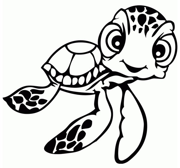 Coloring Page Baby Sea Turtle