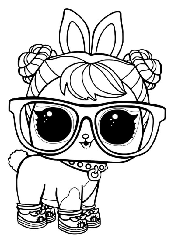 Coloring Page L.O.L. Surprise!! Pet Bon Bon Bunny Hop Hop
