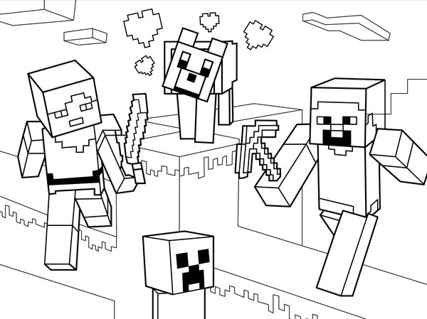 Minecraft Character Coloring Pages