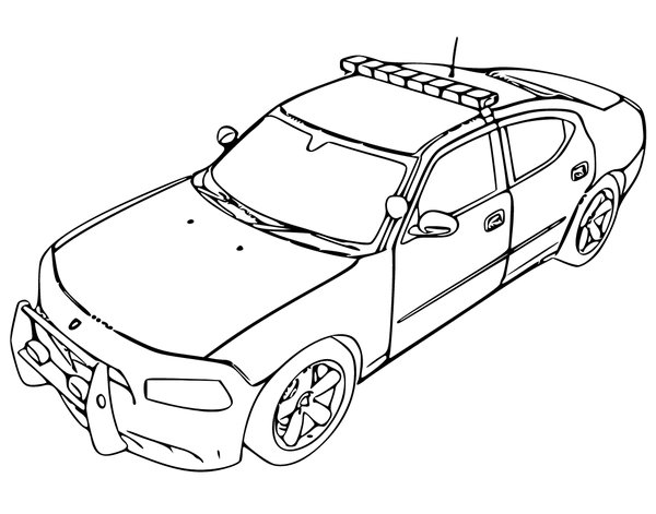 Police Car Coloring Page