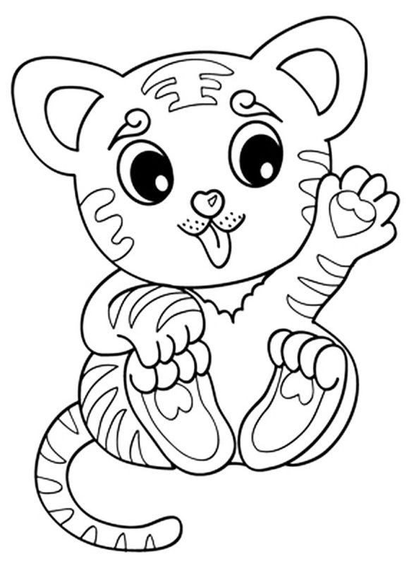 Coloring Page Tiger Baby Shop