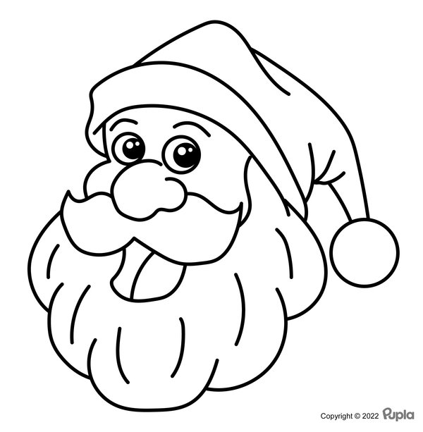 Christmas Father Christmas coloring page simple and cute