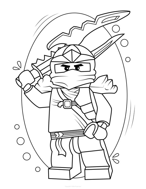 Ninjago Coloring Page - Ready for Attack