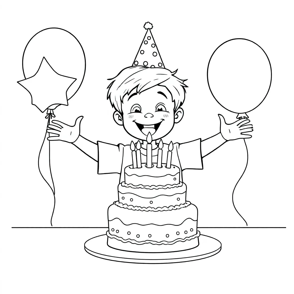 Free Birthday Coloring Pages for Kids