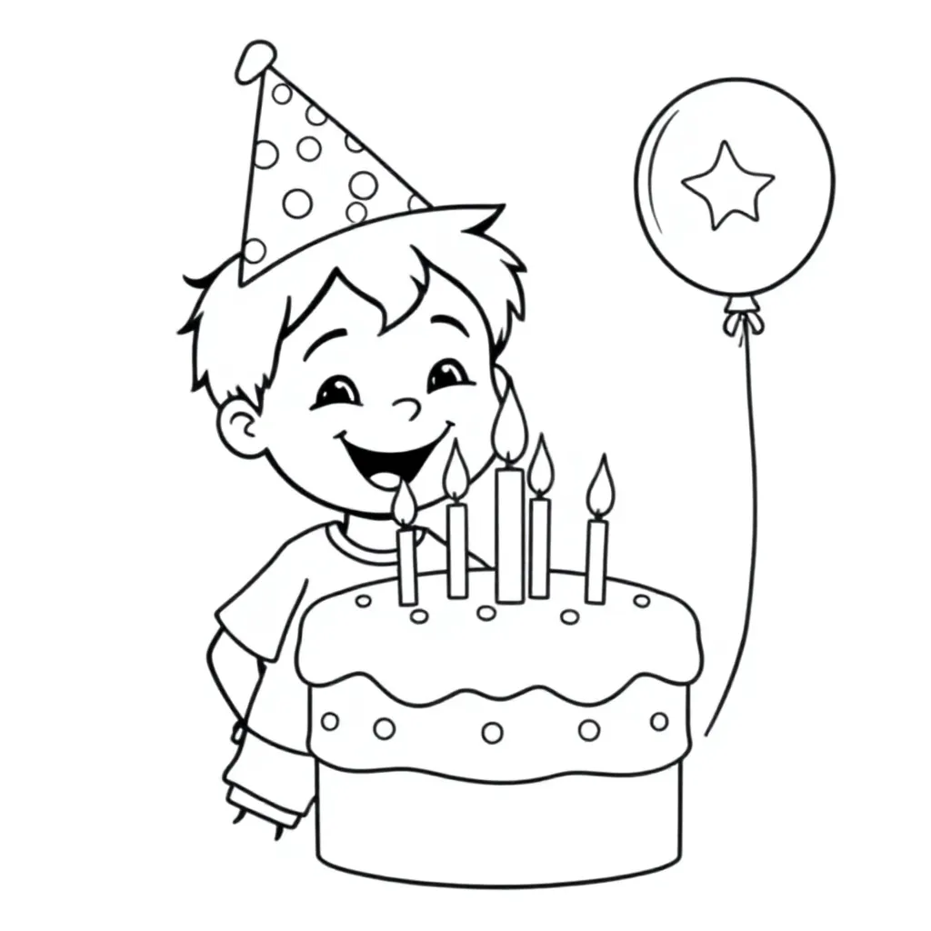 Free Birthday Coloring Pages for Kids