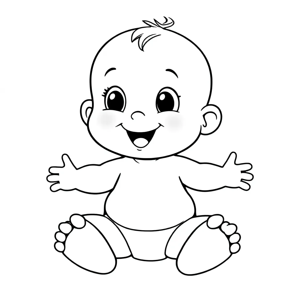Free Baby Coloring Pages for Kids