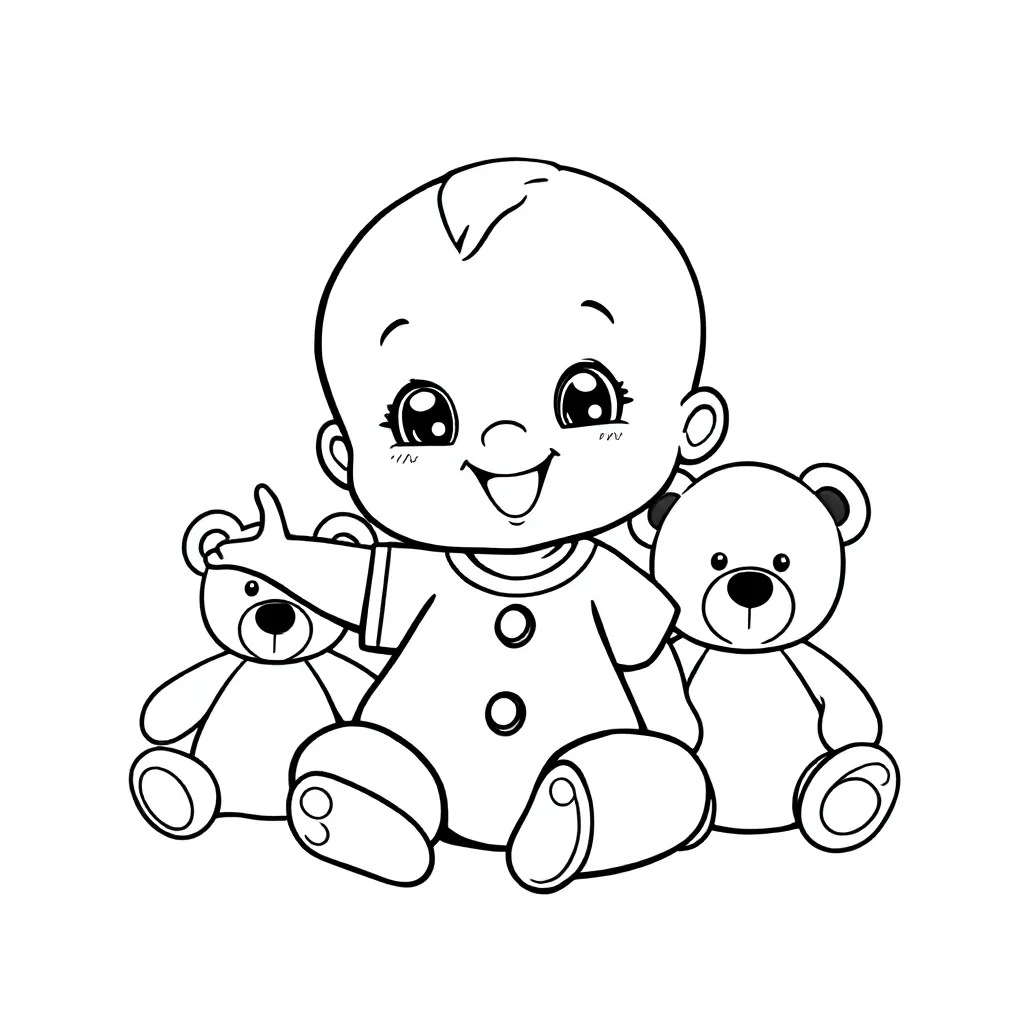 Free Baby Coloring Pages for Kids