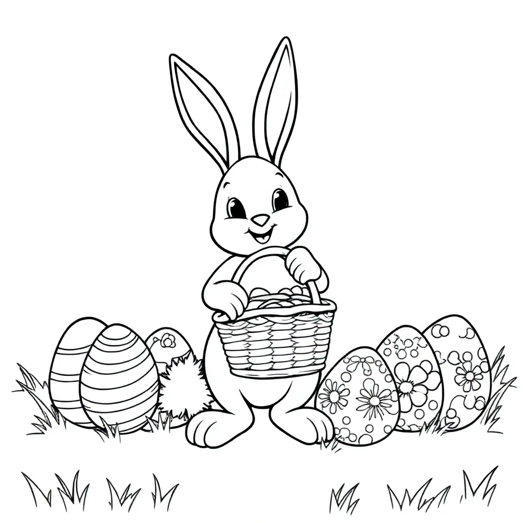 Free Easter Egg Coloring Pages for Kids