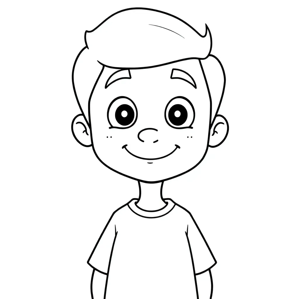Flemming, Dutch singer, black and white coloring page for kids