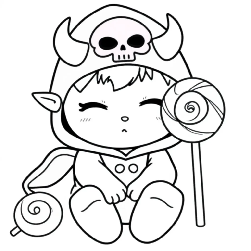 Free Kurumi Coloring Page for Kids