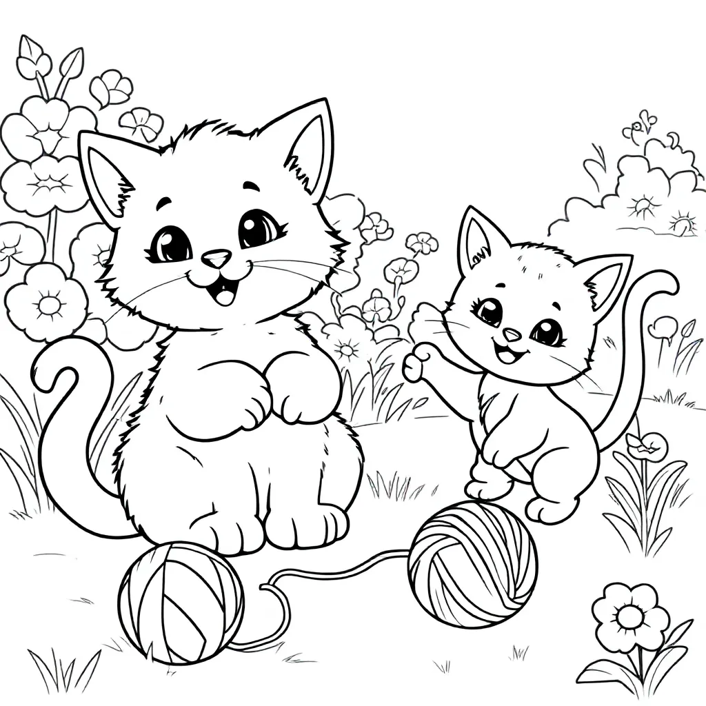 Free Cat Coloring Pages for Kids