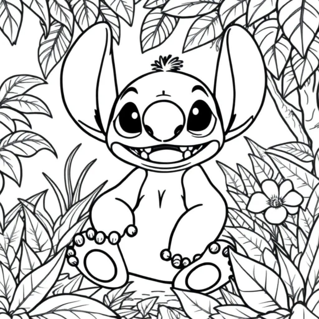 Free Stitch Coloring Page for Kids