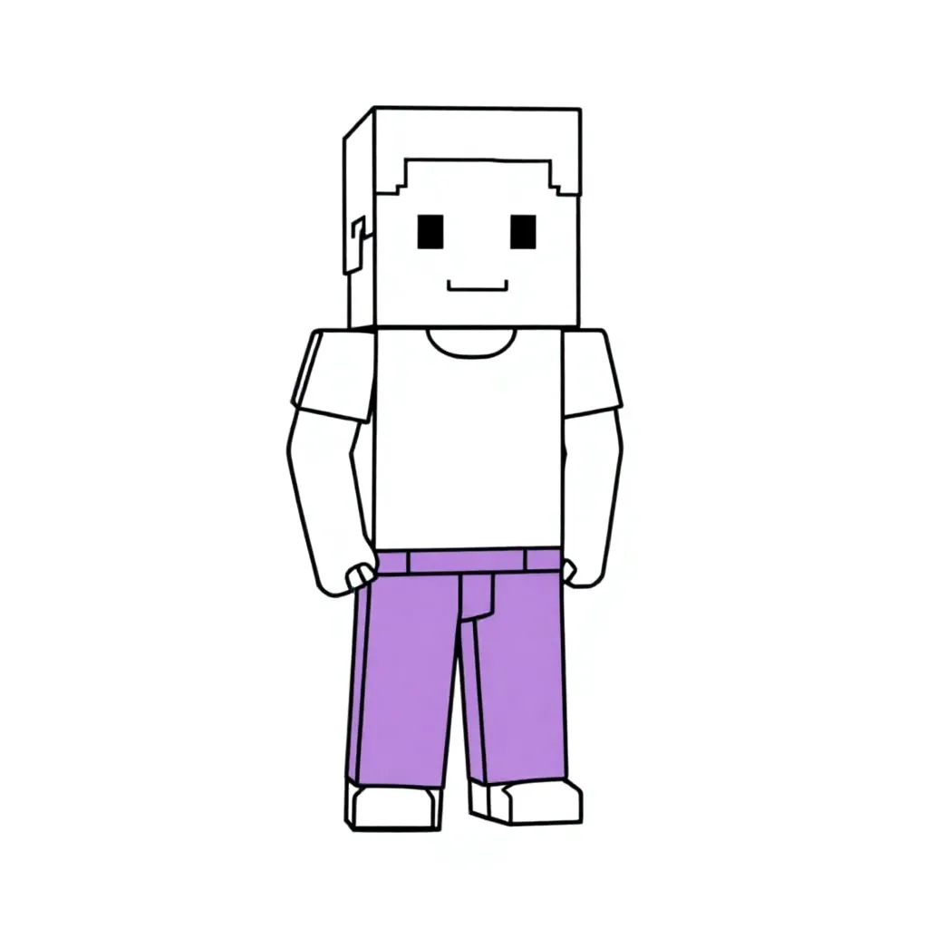 Free Minecraft Coloring Page for Kids