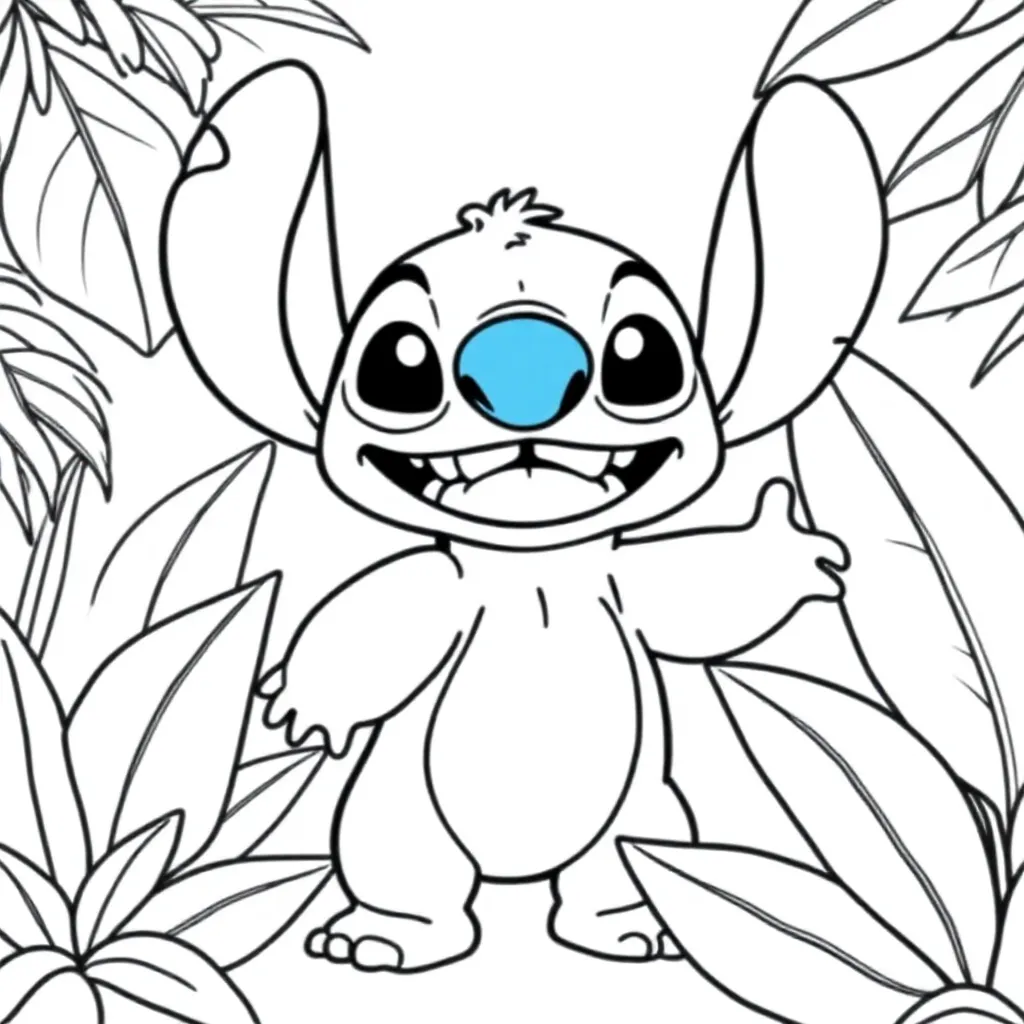 Free Stitch Coloring Page for Kids
