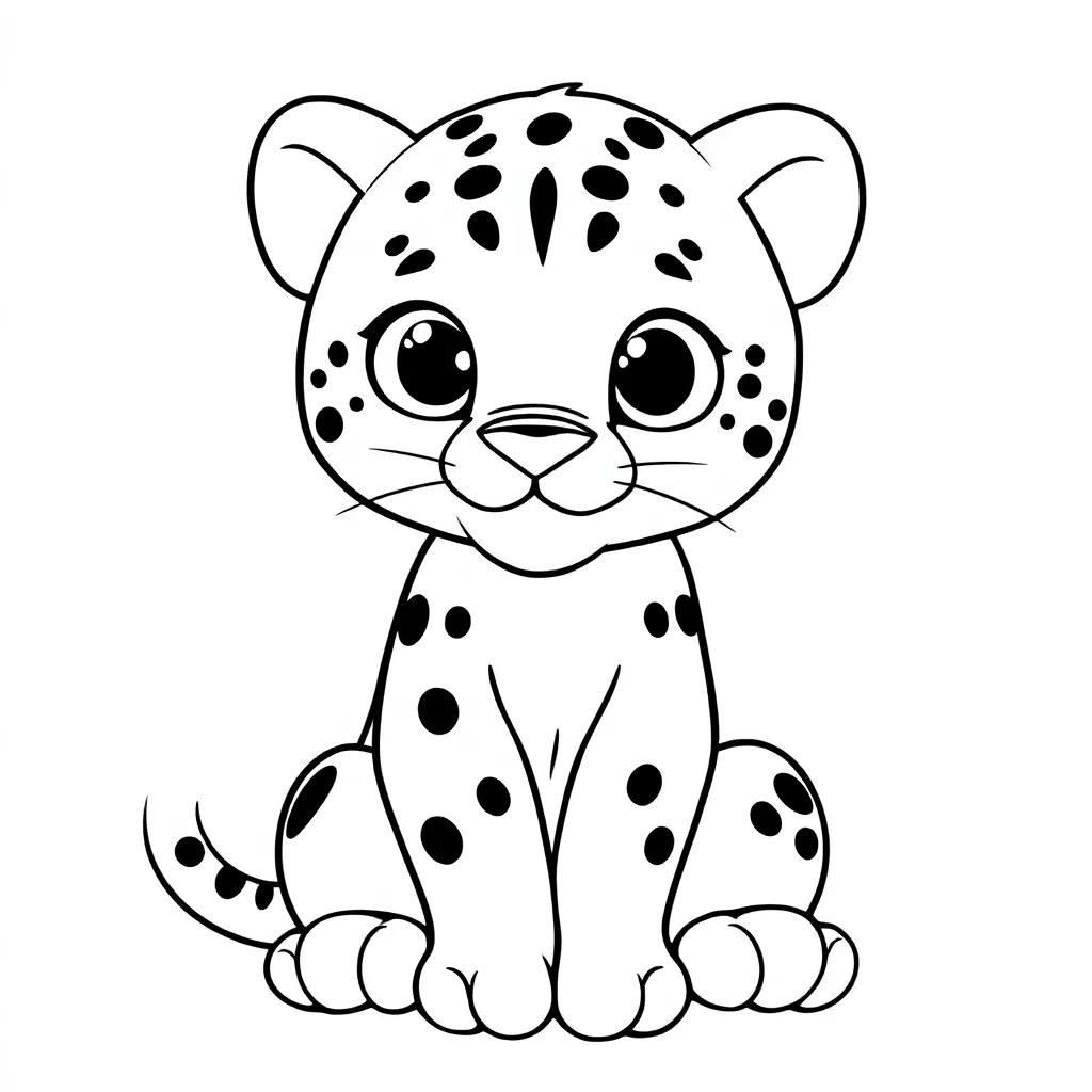 Free Panther Coloring Page - Cute Panther Coloring Sheet for Kids