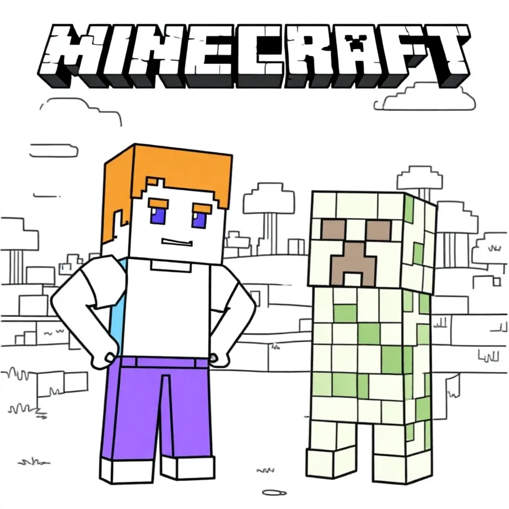 Free Minecraft Coloring Pages for Kids