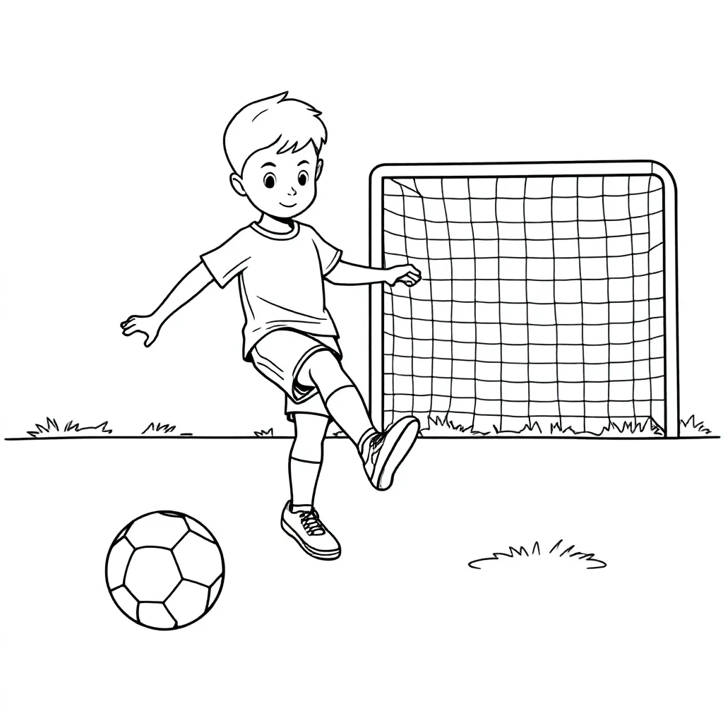 Free Football Coloring Page for Kids